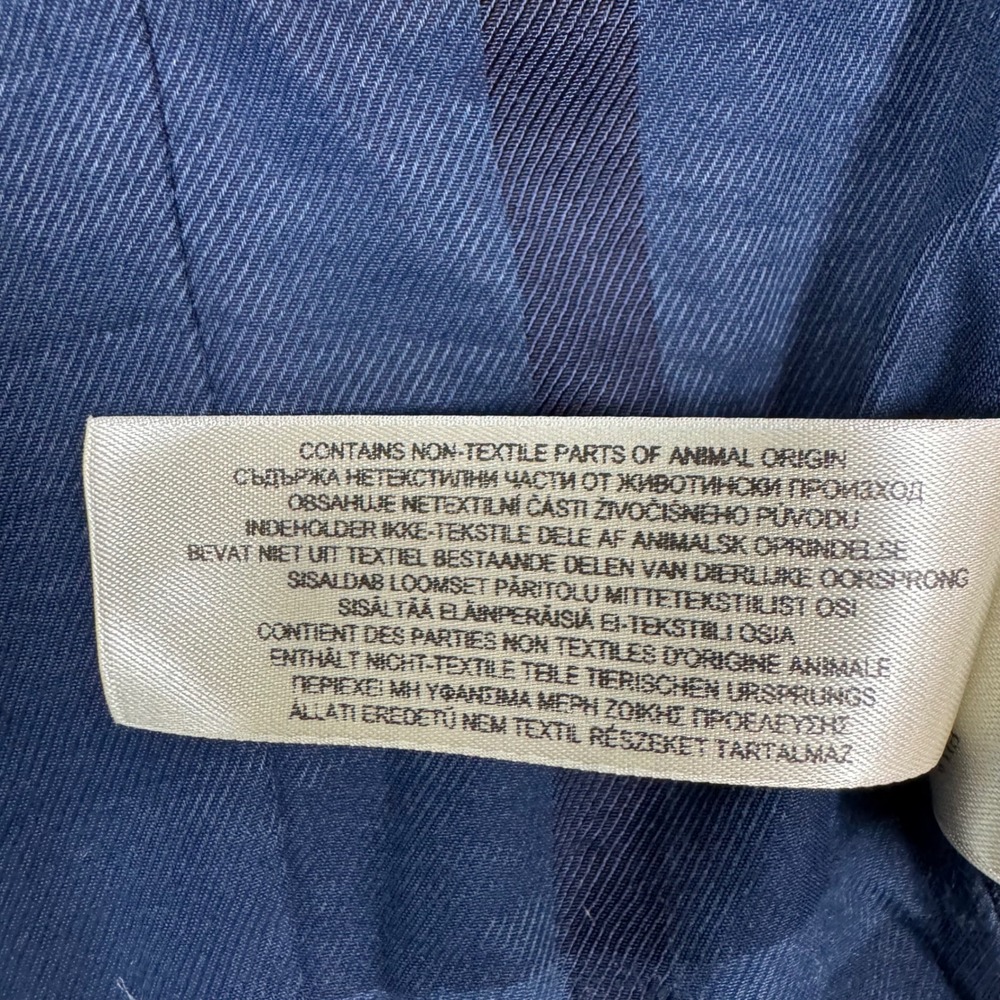 Burberry Brit Womens 2 Blue Asymmetrical Double-Breasted Peacoat Preppy Luxury - Picture 9 of 14
